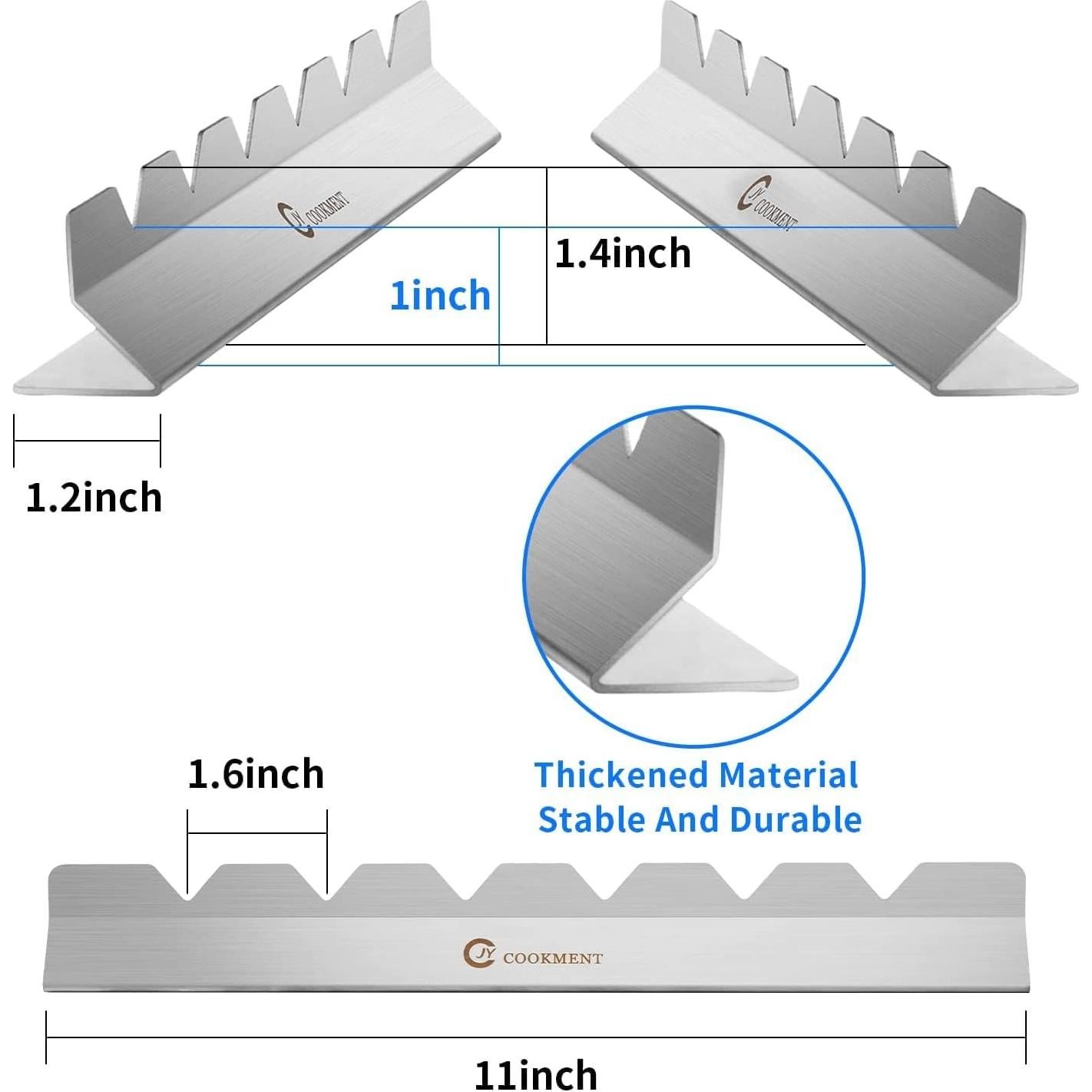 Soporte para Brochetas de BBQ JY COOKMENT Acero Inoxidable 2 Piezas