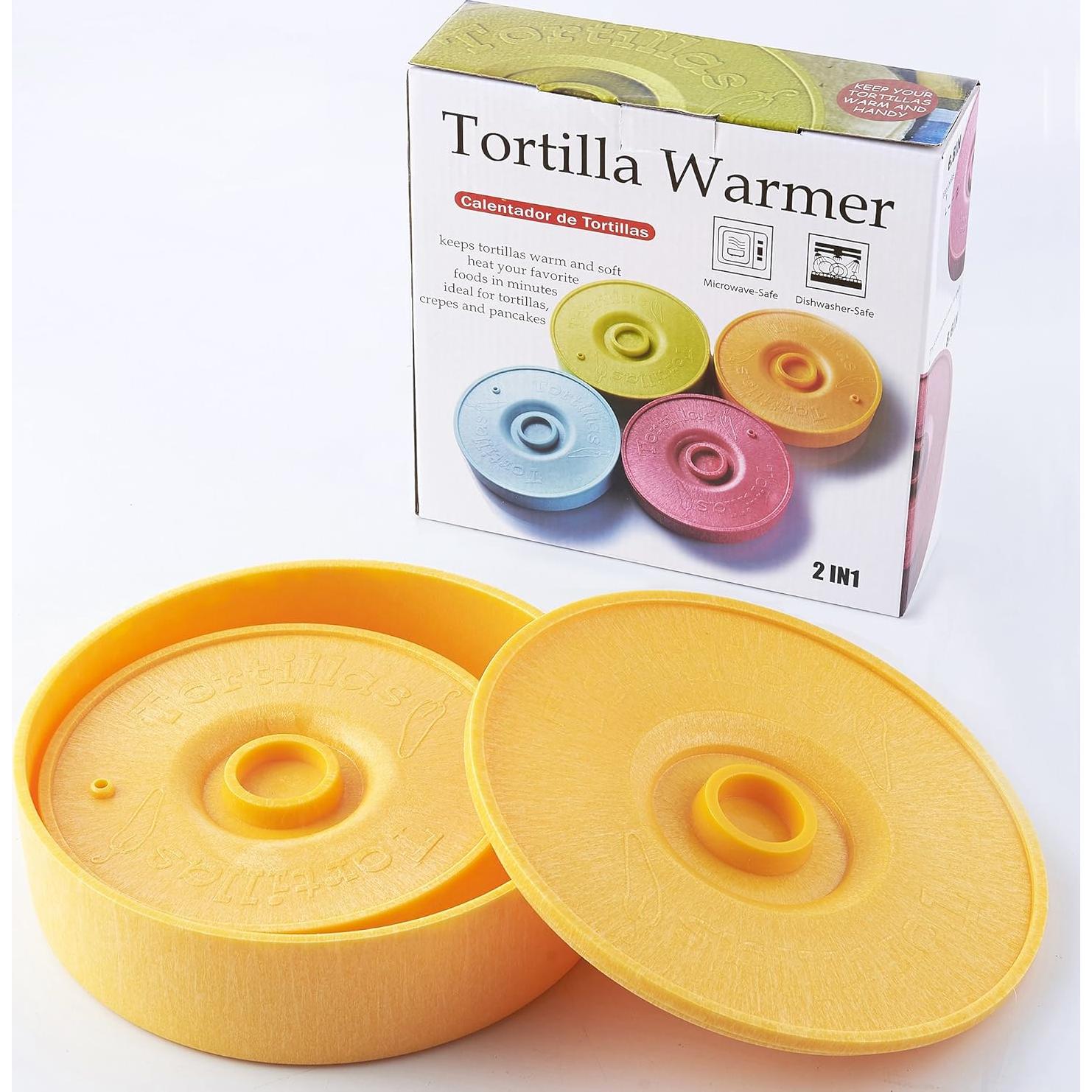 Calentador de Tortillas DOOTERNITY Amarillo 16.5 y 21.6 cm