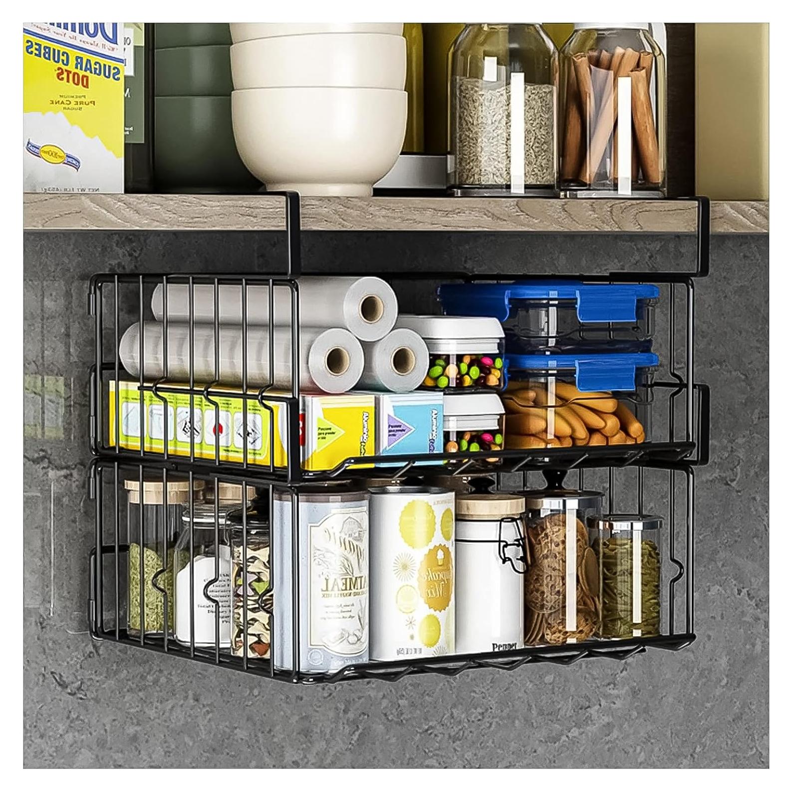 Cesta de Almacenamiento Bajo Estante Couwilson 2Pack 32cm