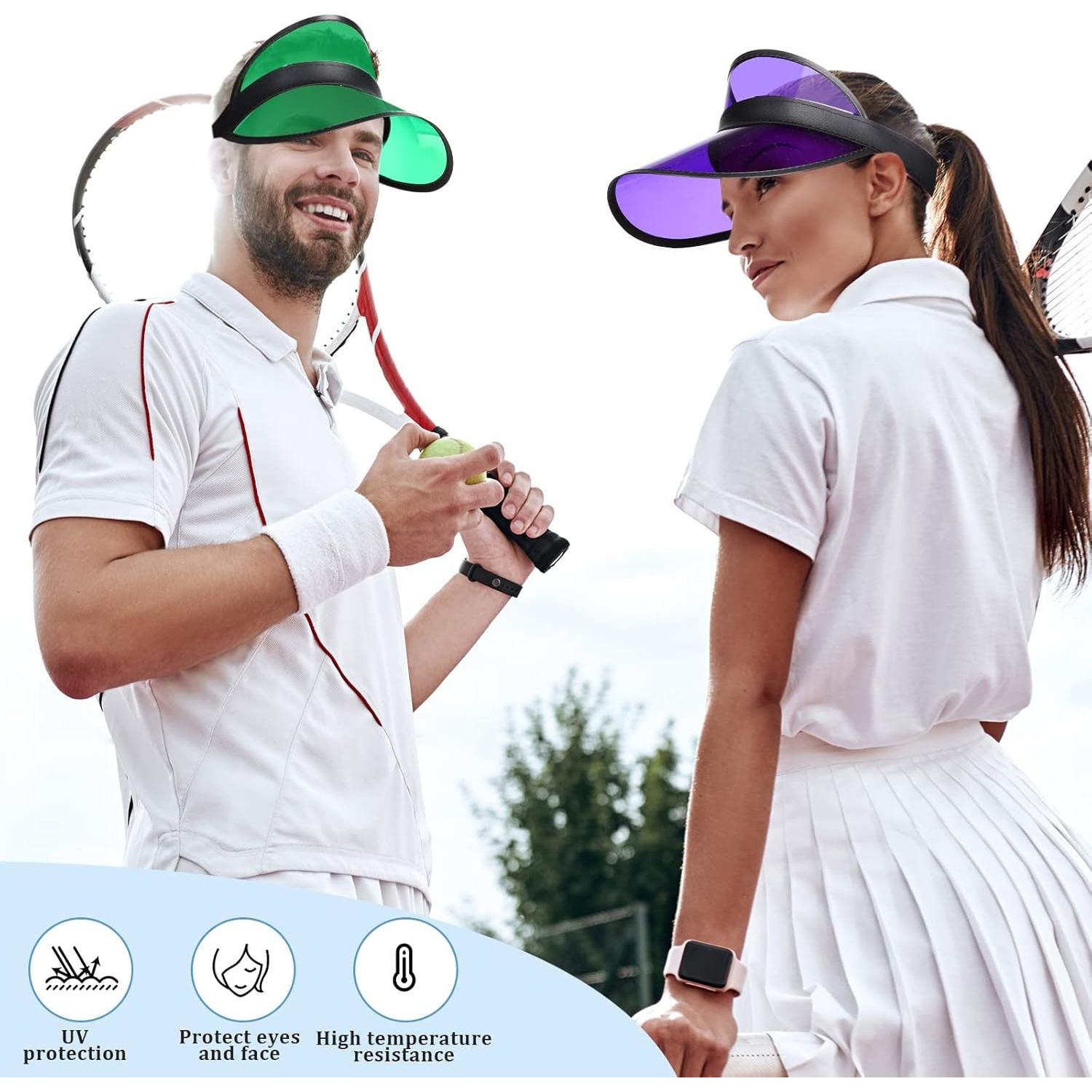 Paquete de 14 Gorras de Sol Unisex Transparente Caramelo