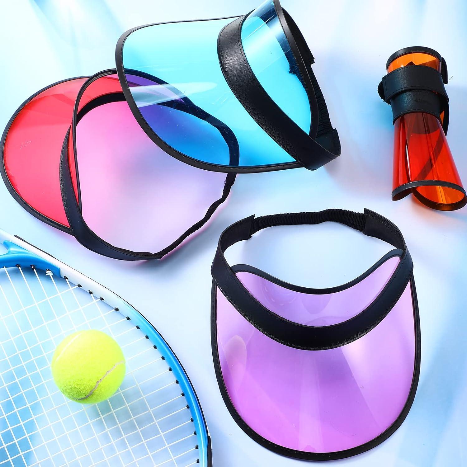 Paquete de 14 Gorras de Sol Unisex Transparente Caramelo