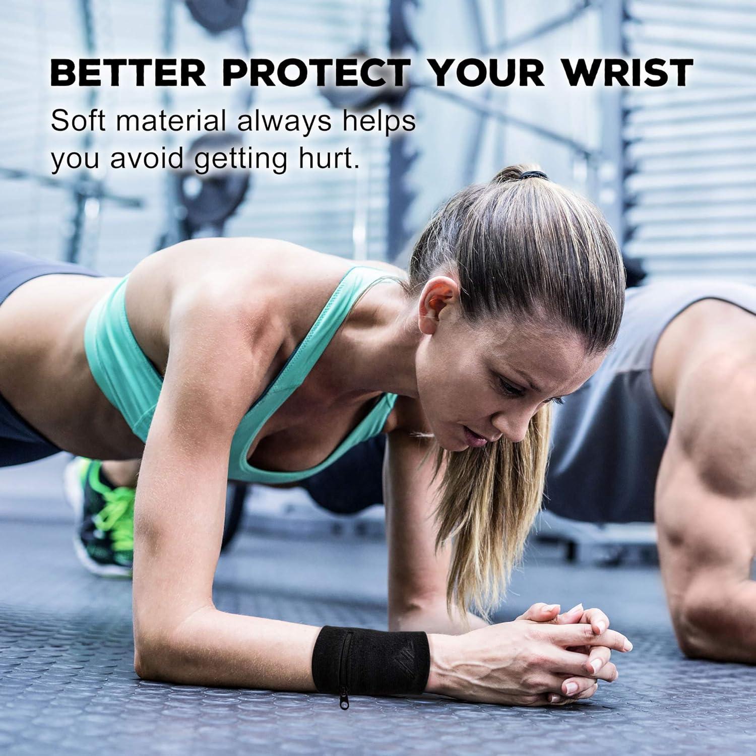 Billetera de Muñeca NEWZILL con Cremallera - Negro Largo 11.4 cm