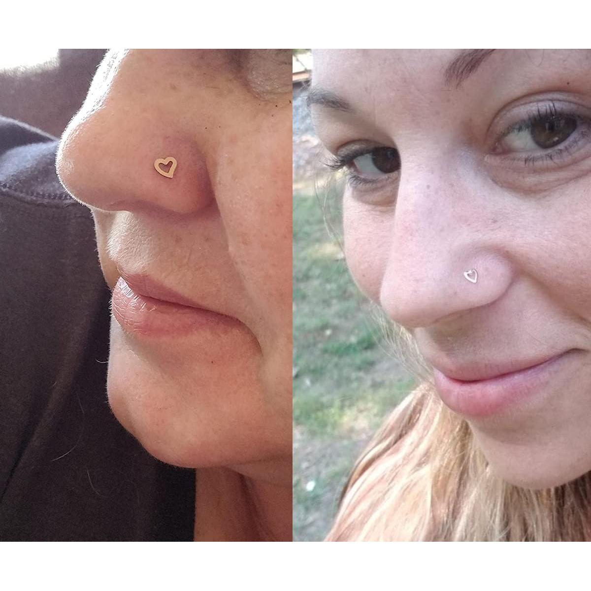 Anillos de Nariz MODRSA 20g Acero Quirúrgico 12pcs Plata