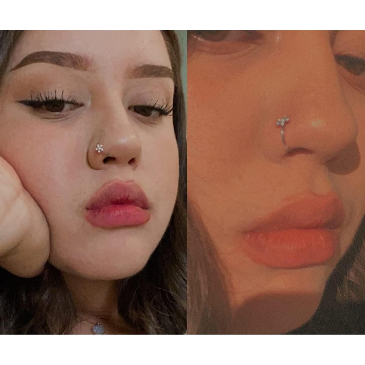 Anillos de Nariz MODRSA 20g Acero Quirúrgico 12pcs Plata