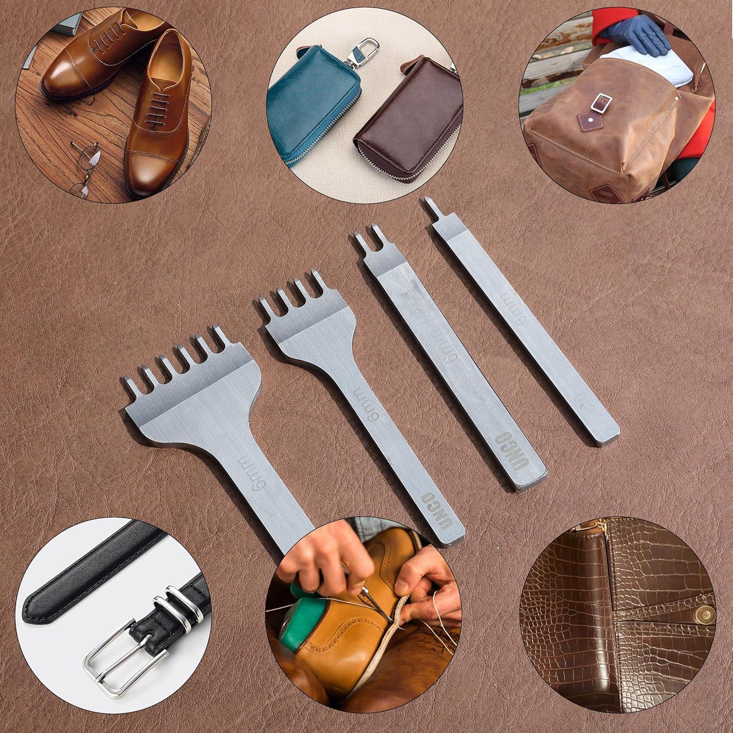 Kit de Herramientas de Costura de Cuero UNCO - 4 Piezas 3 mm