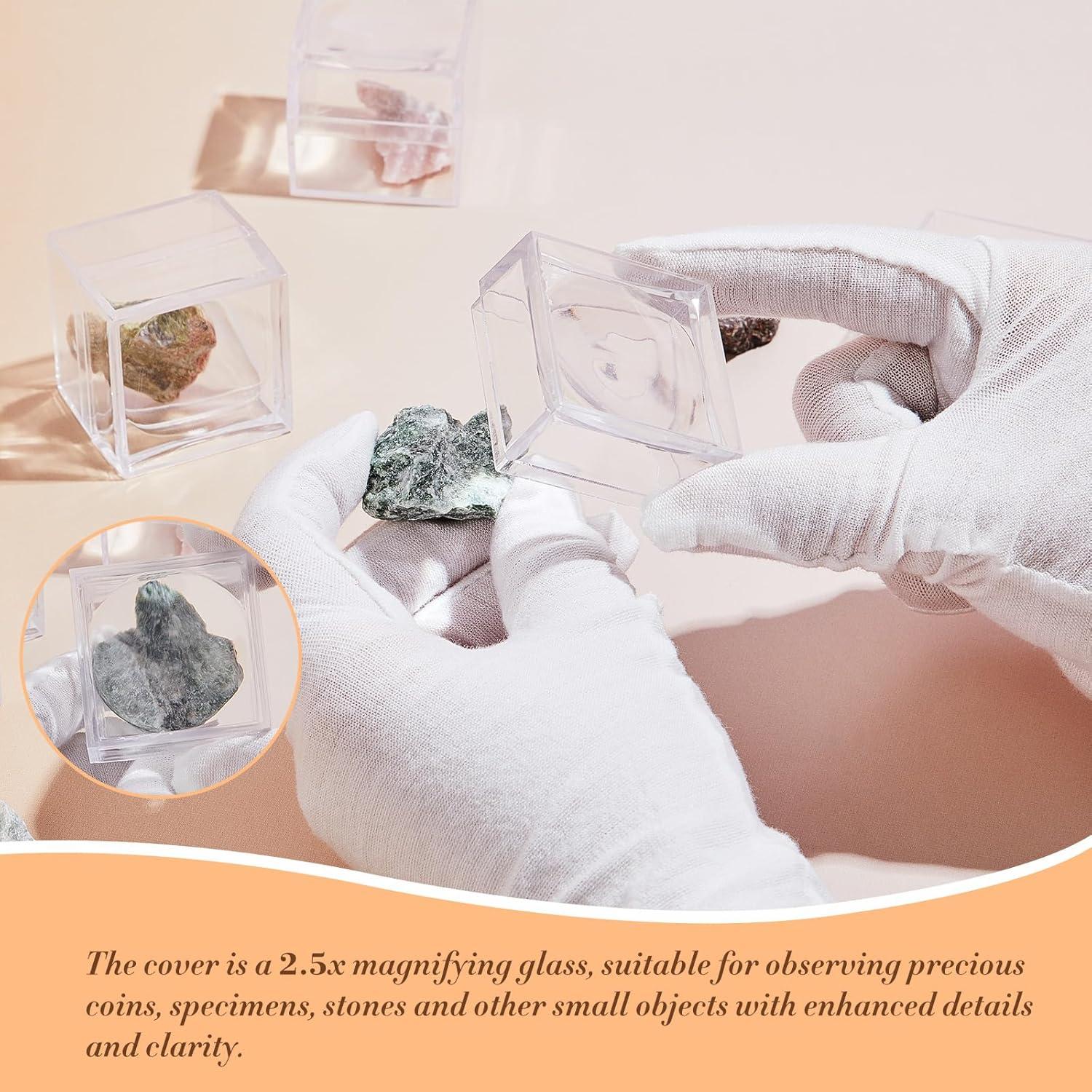 Paquete de 10 cajas de exhibición de rocas 4x4 cm DoubleFill