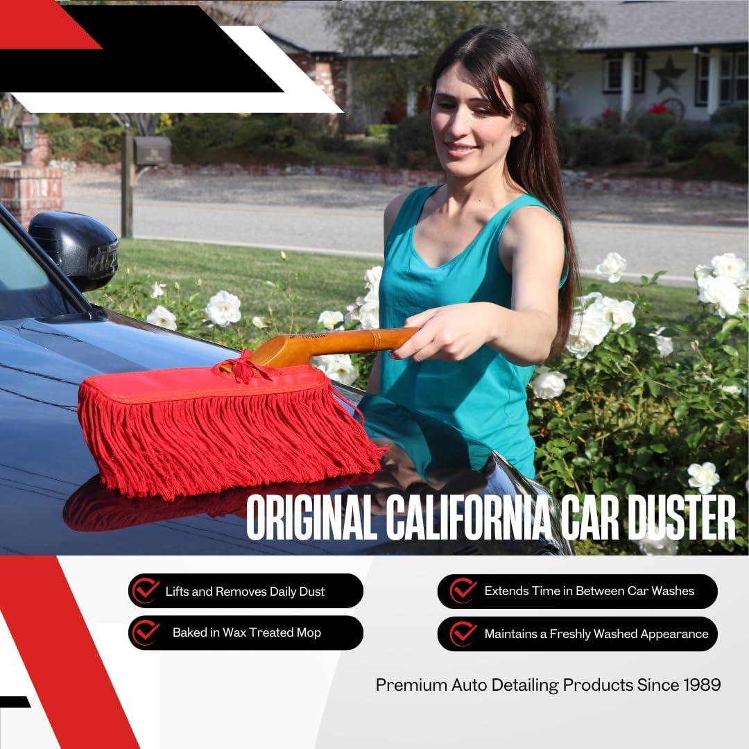 Duster de Coche California 62442 Rojo con Mango de Madera