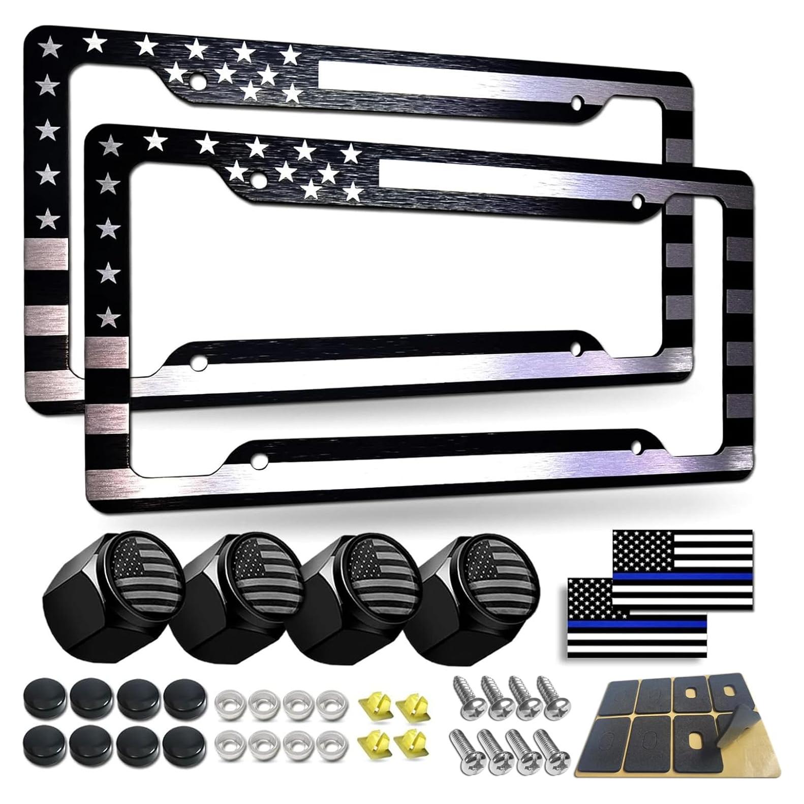 Marco de Placa de Licencia BGGTMO USA Negro - Paquete de 2