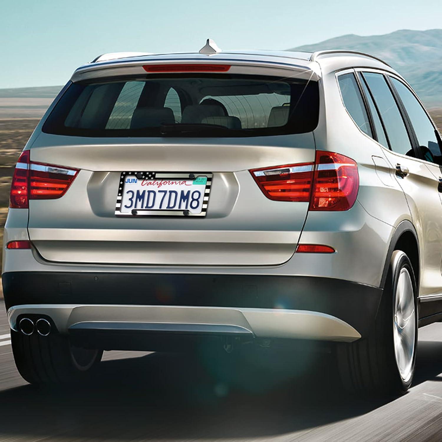 Marco de Placa de Licencia BGGTMO USA Negro - Paquete de 2