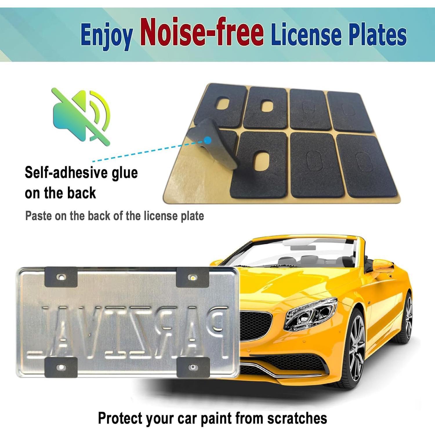 Marco de Placa de Licencia BGGTMO USA Negro - Paquete de 2