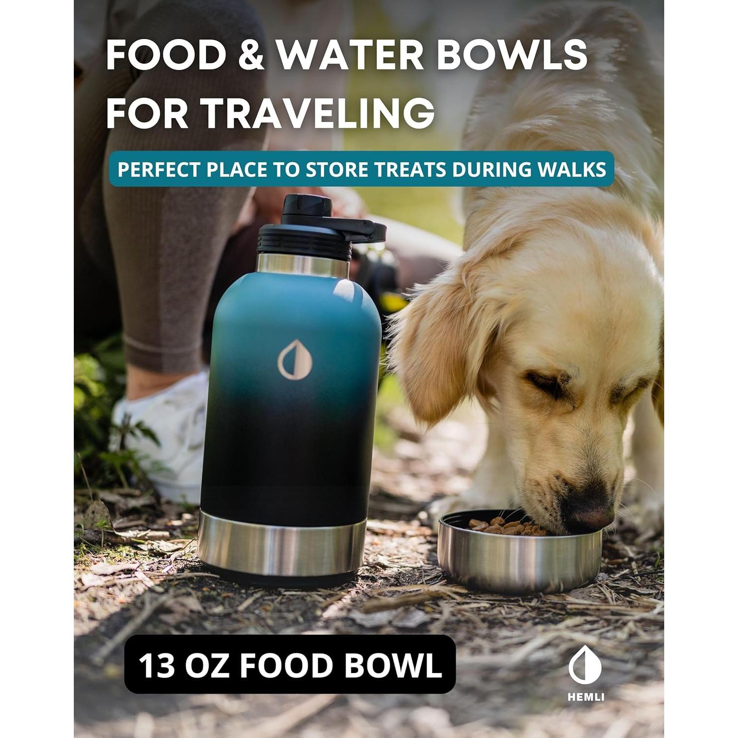 Botella de Agua para Perros HEMLI 1.89 L con Tazón Desmontable