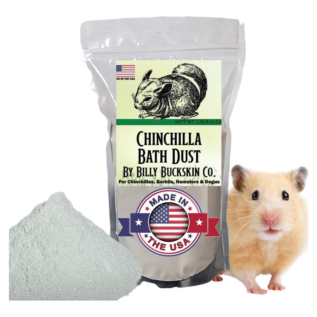 Polvo de Baño para Chinchillas 2.5 LB Billy Buckskin Co.