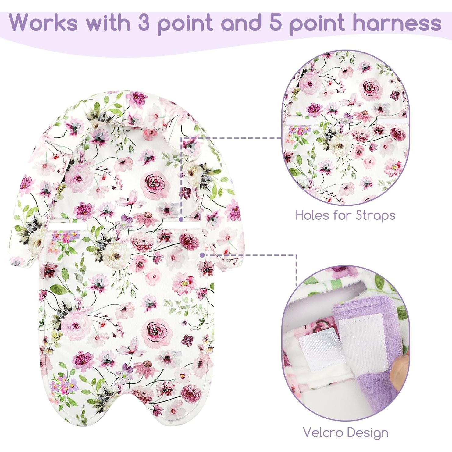 Soporte de Cabeza y Cuerpo para Bebé GFU Morado Floral