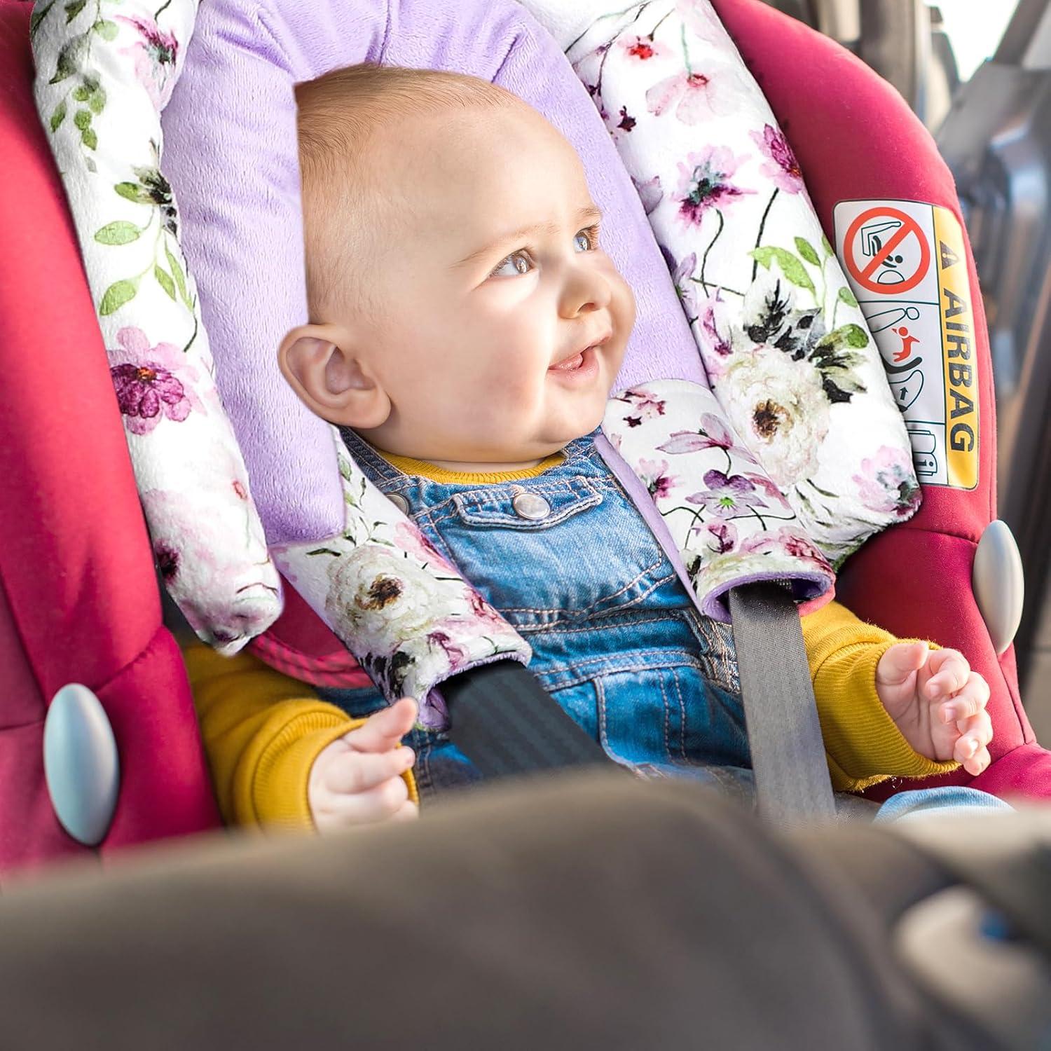 Soporte de Cabeza y Cuerpo para Bebé GFU Morado Floral