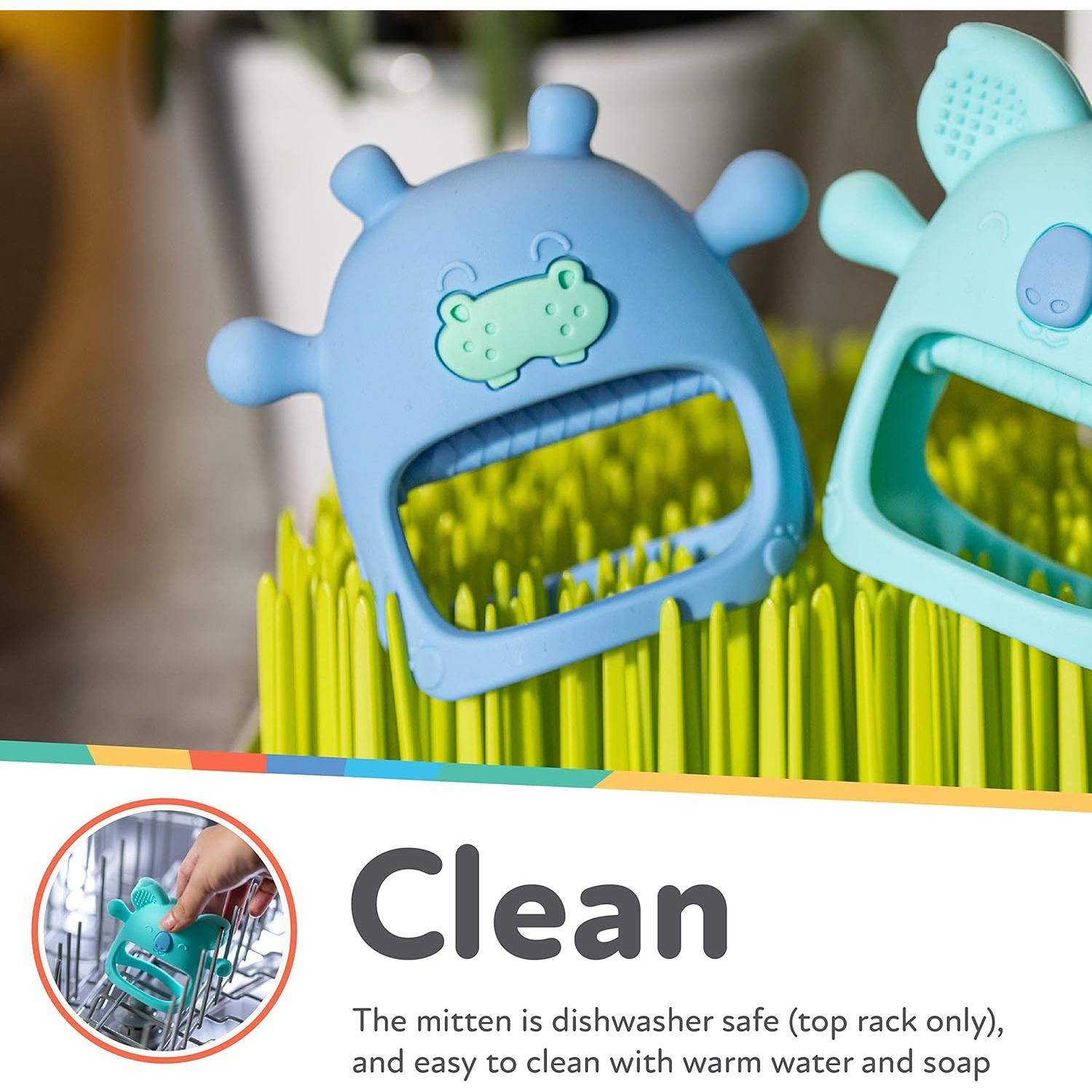 Mitón de Dentición de Silicona Nuby Hipopótamo 3+ Meses