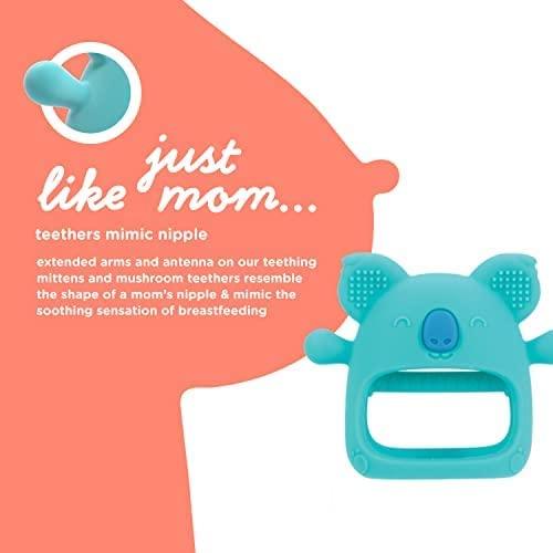 Mitón de Dentición de Silicona Nuby Hipopótamo 3+ Meses