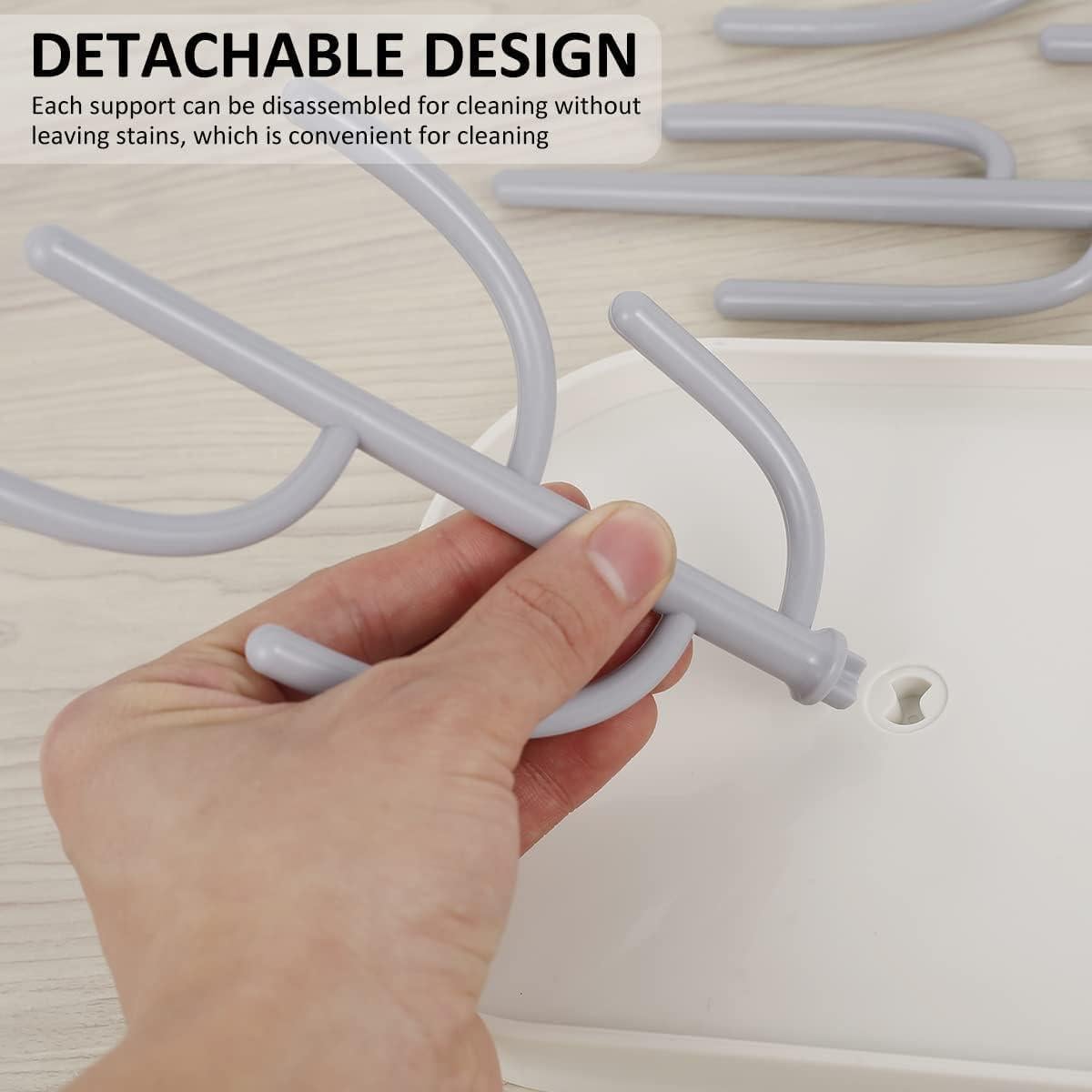 Soporte para Secado de Botellas Bebé SHxxyljh Gris Desmontable