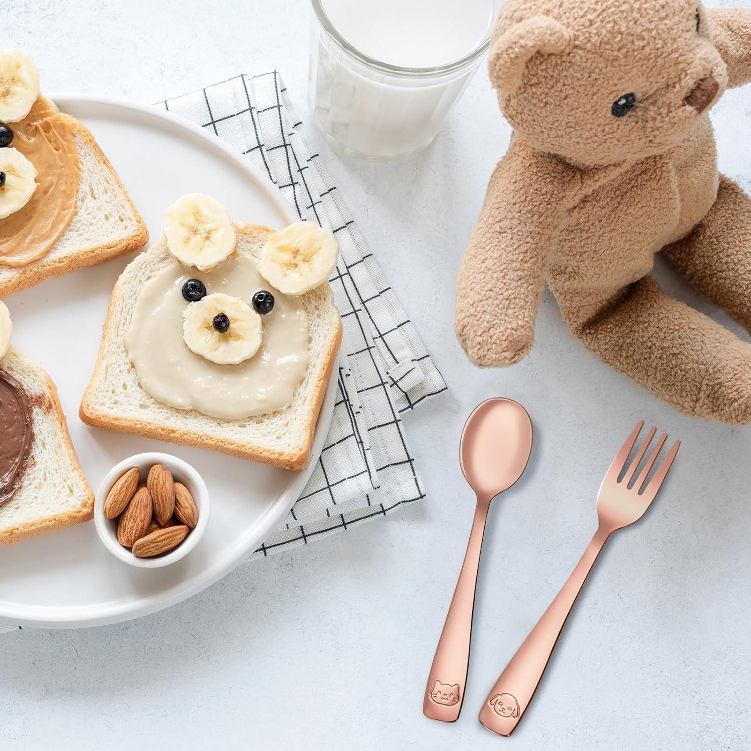 Set de Cubiertos para Niños DRKIO - 6 Piezas de Acero Inoxidable