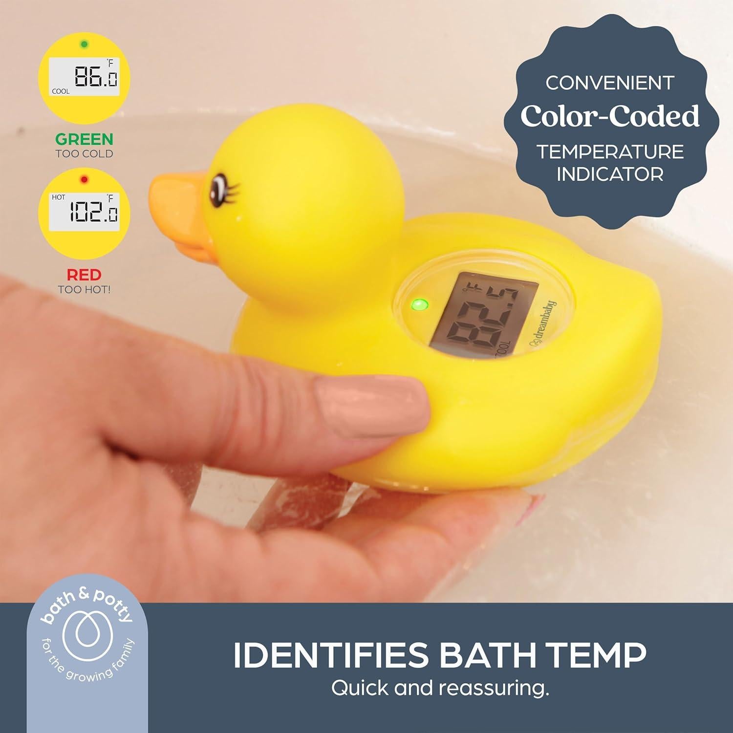 Termómetro de baño digital Dreambaby Duck - 2 en 1 para bebés