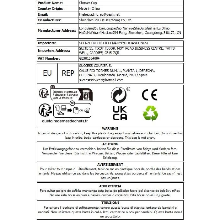 Gorro de Ducha para Bebés FUSACONY Azul - Protección Ojos y Oídos