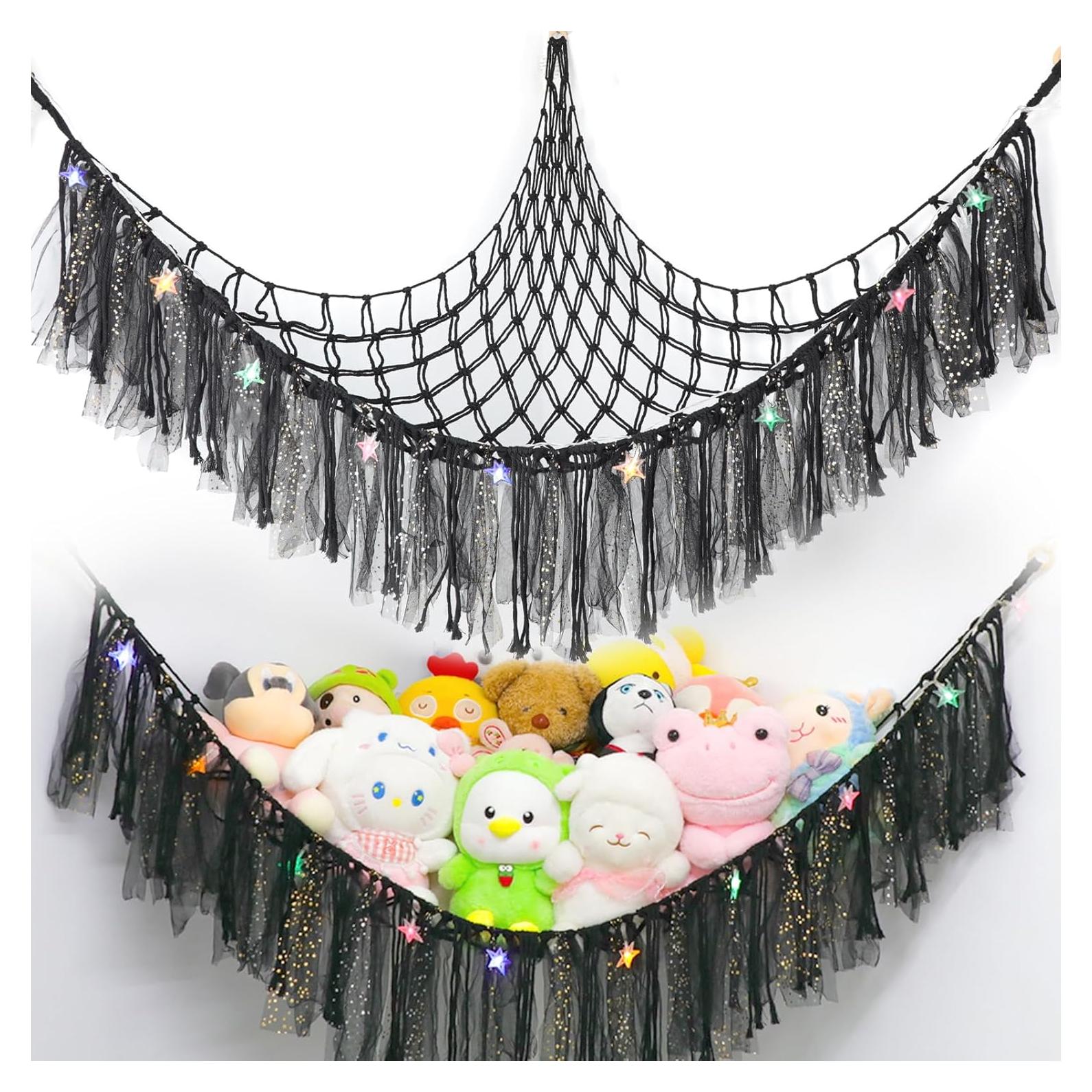 Hamaca de Peluches YELIENM 99x99 cm con Luces LED - Negro
