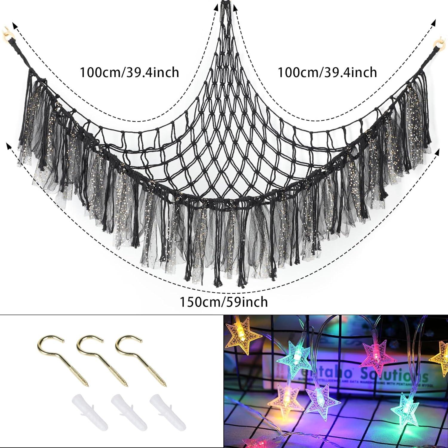 Hamaca de Peluches YELIENM 99x99 cm con Luces LED - Negro