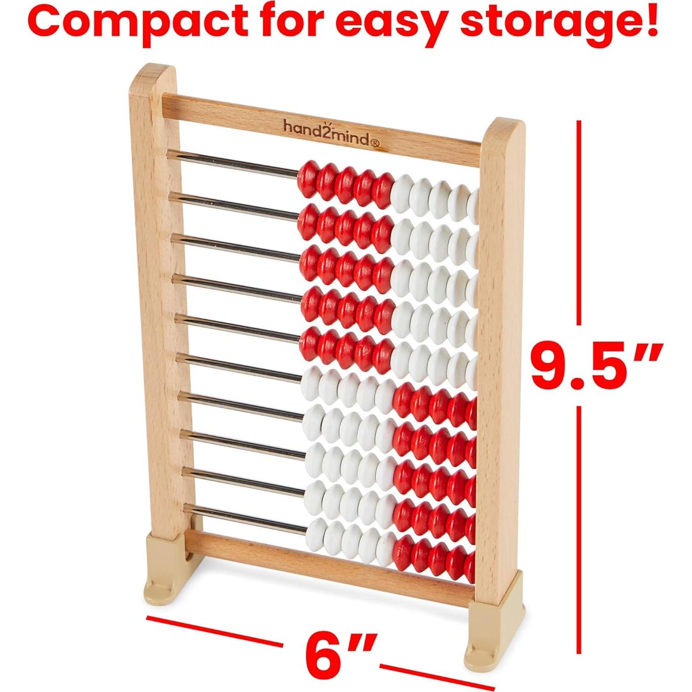 Rekenrek Ábaco de Madera hand2mind para Niños 25.4x17.8cm