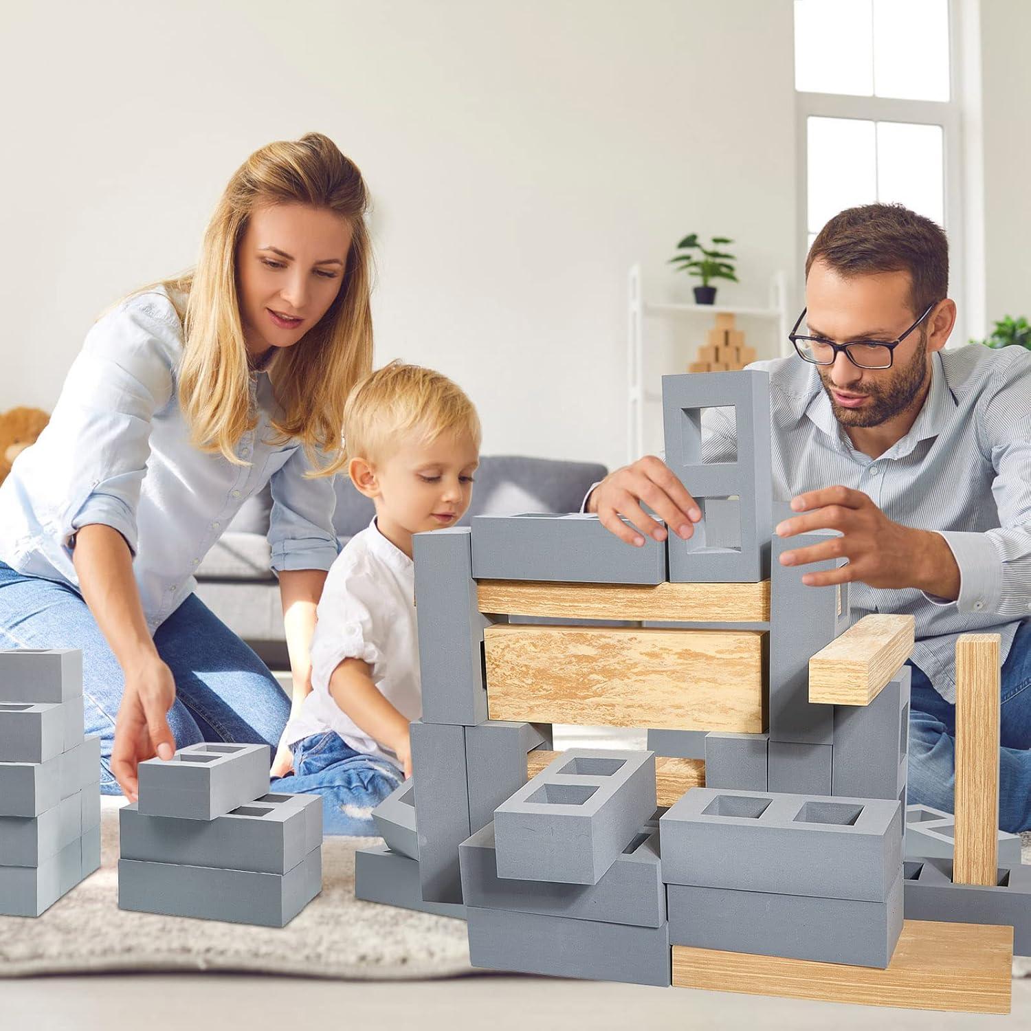 Juego de Bloques de Construcción Deekin 25 Pzs Espuma EVA Gris