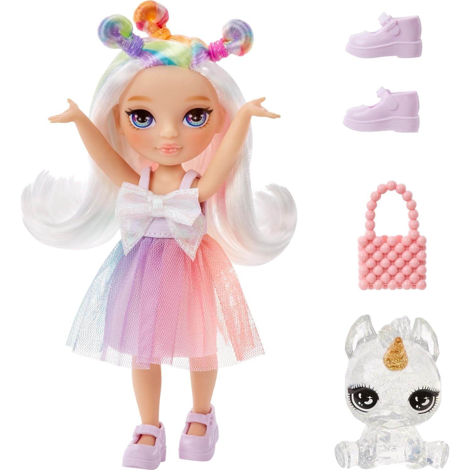 Muñeca Rainbow High Littles Opal Raine 14 cm con Mascota