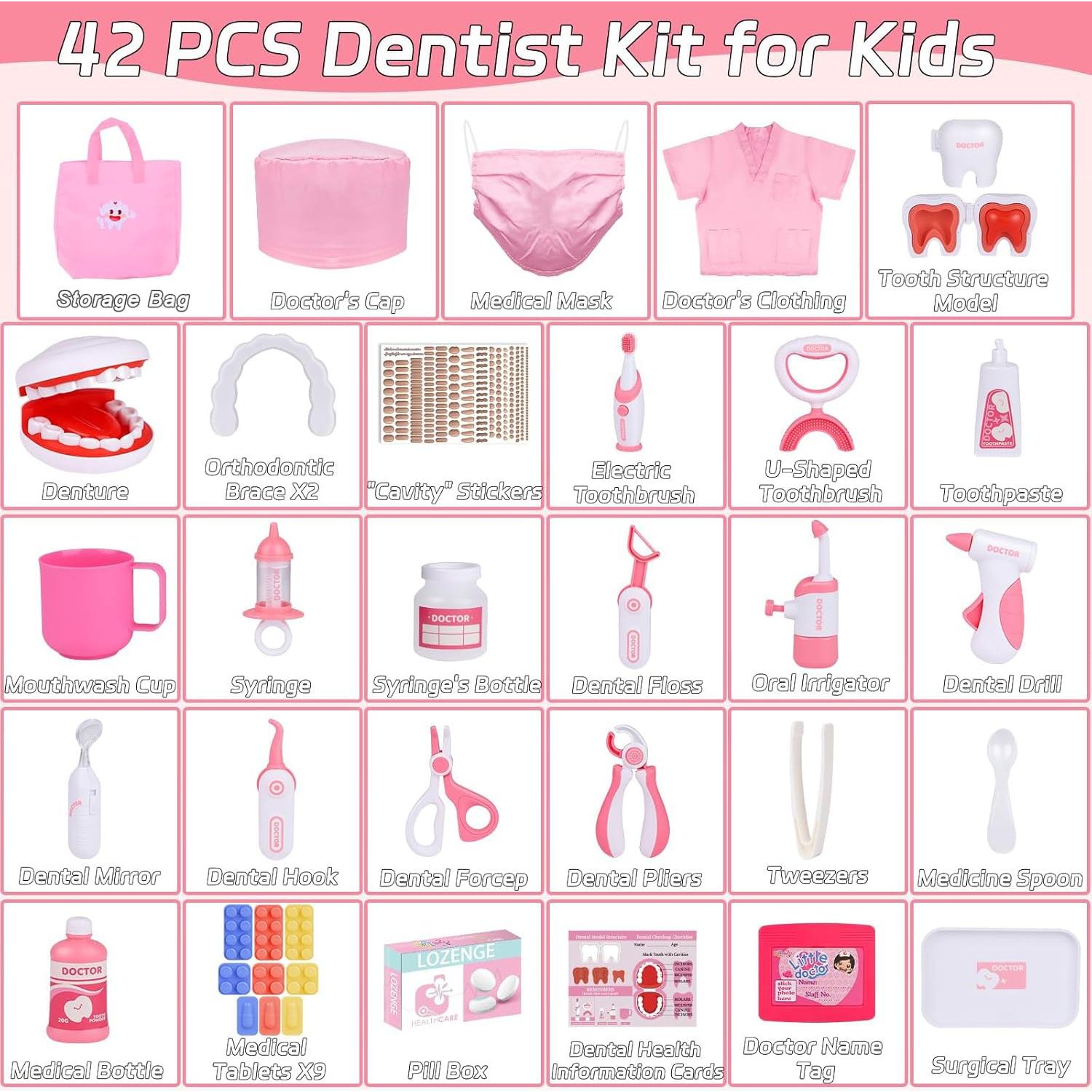 Kit de Dentista para Niños Gifts2U - 42 Piezas Educativas