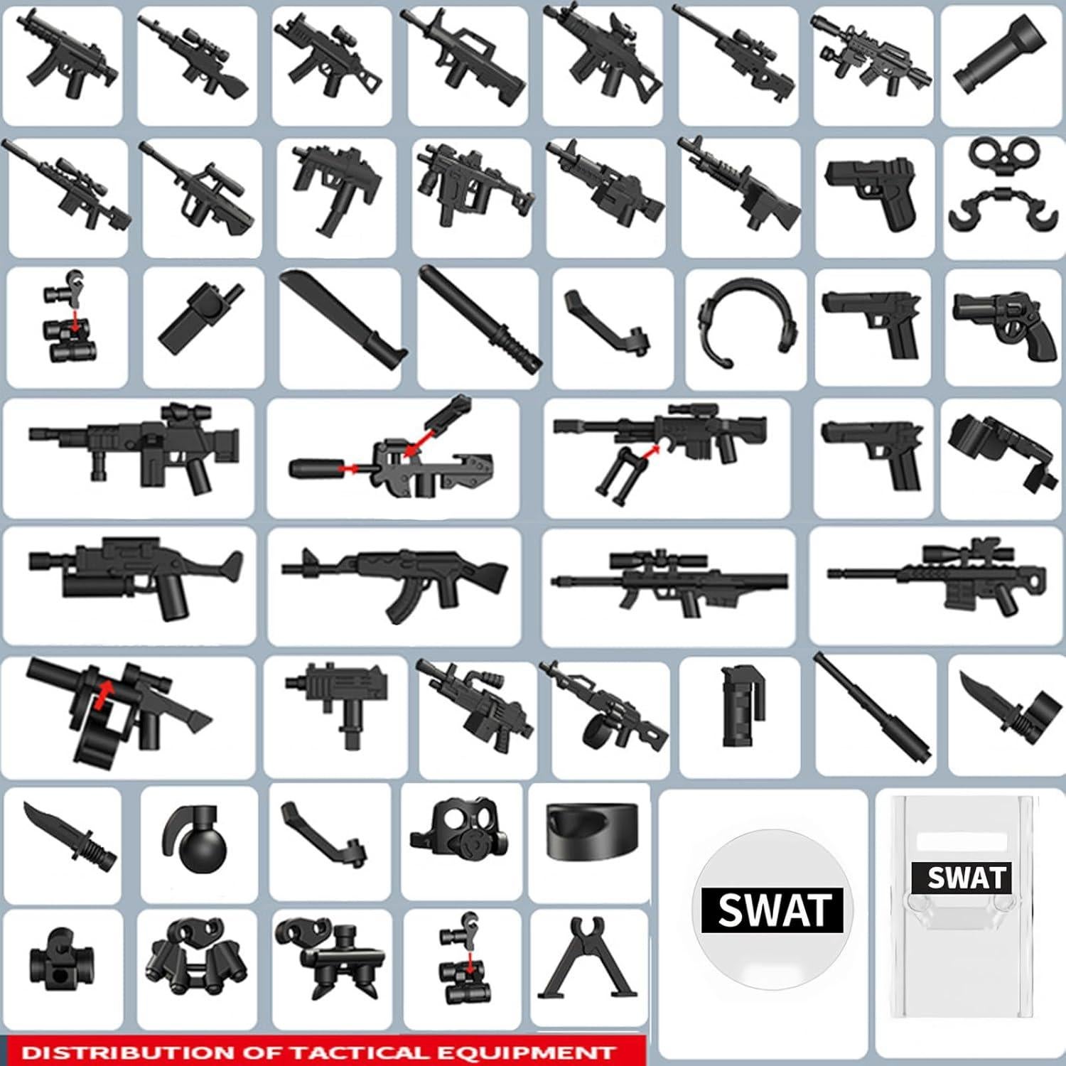 Bloques de Construcción Militar FANLANTEE 568 Pcs Set de Armas