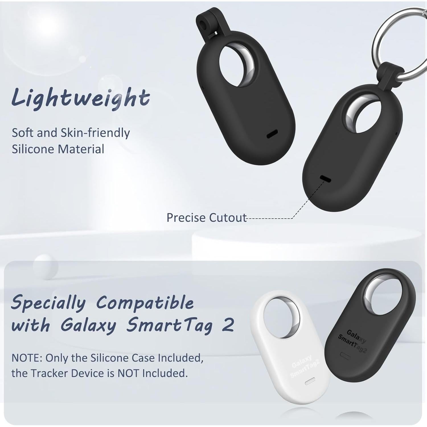 Estuche de Silicona Meliya para Samsung Galaxy SmartTag 2 - 4 Piezas