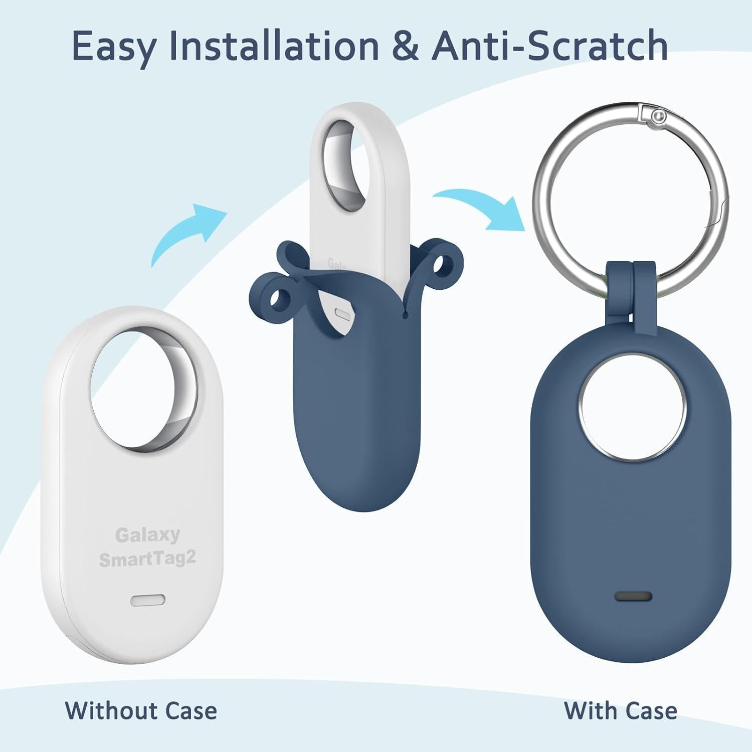 Estuche de Silicona Meliya para Samsung Galaxy SmartTag 2 - 4 Piezas