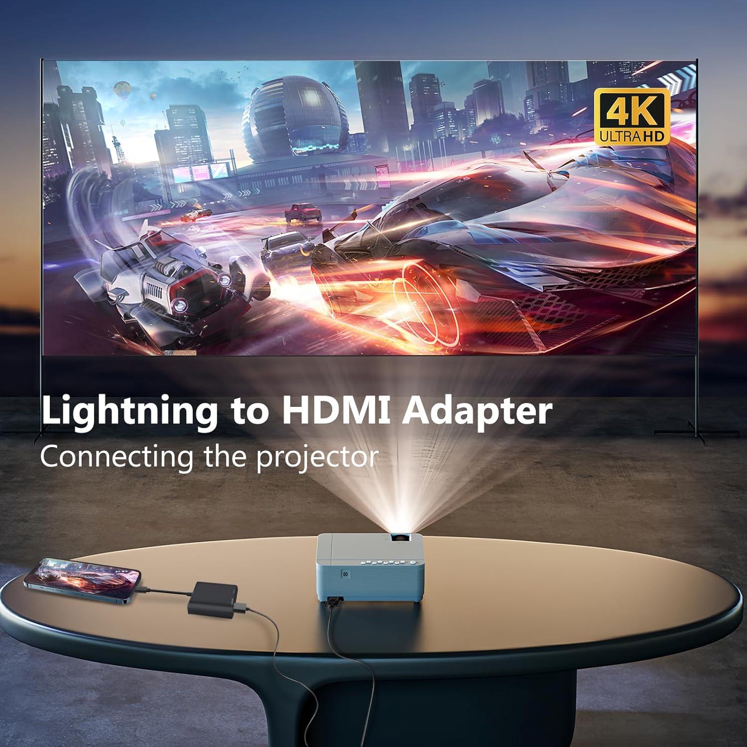 Adaptador Lightning a HDMI Microwoo 1080P para iPhone y iPad
