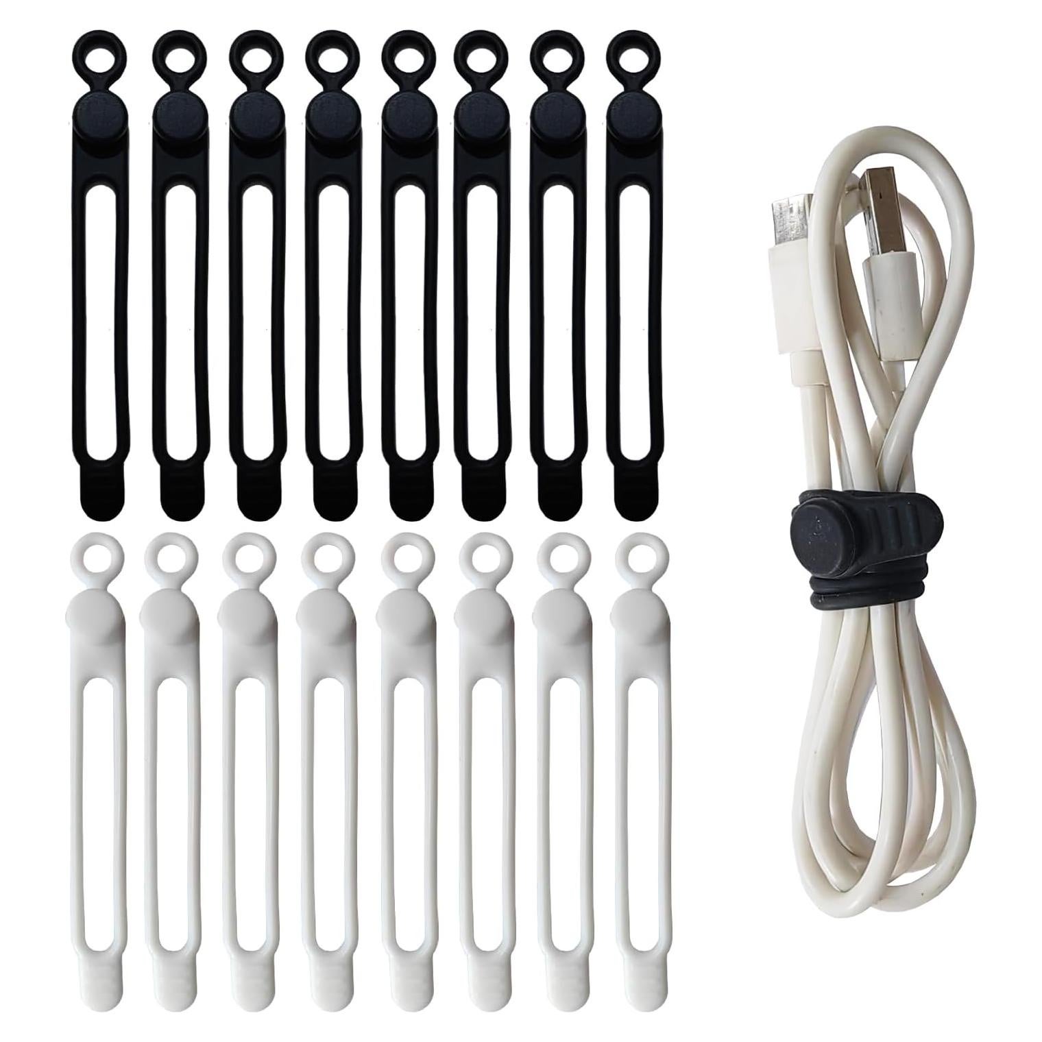 16 Correas de Silicona Reutilizables XORVIDN 10.67cm Organizador