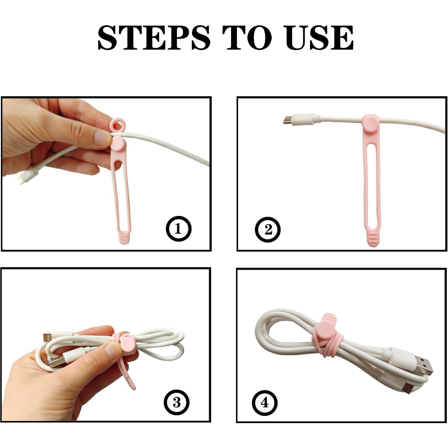 16 Correas de Silicona Reutilizables XORVIDN 10.67cm Organizador