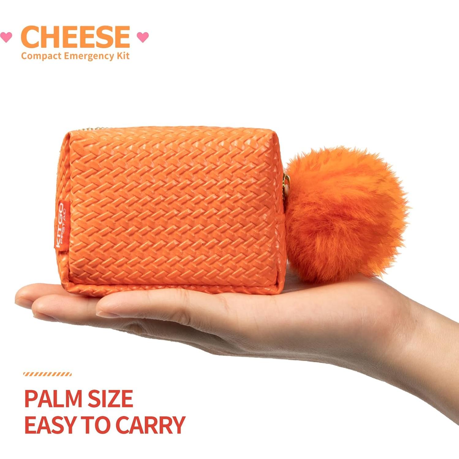 Kitgo Mini Kit de Primeros Auxilios Naranja 34 Piezas Compacto