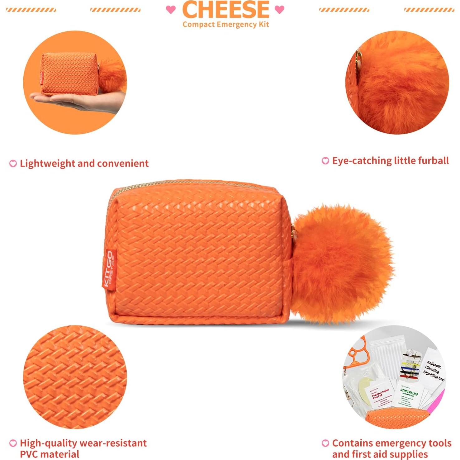 Kitgo Mini Kit de Primeros Auxilios Naranja 34 Piezas Compacto