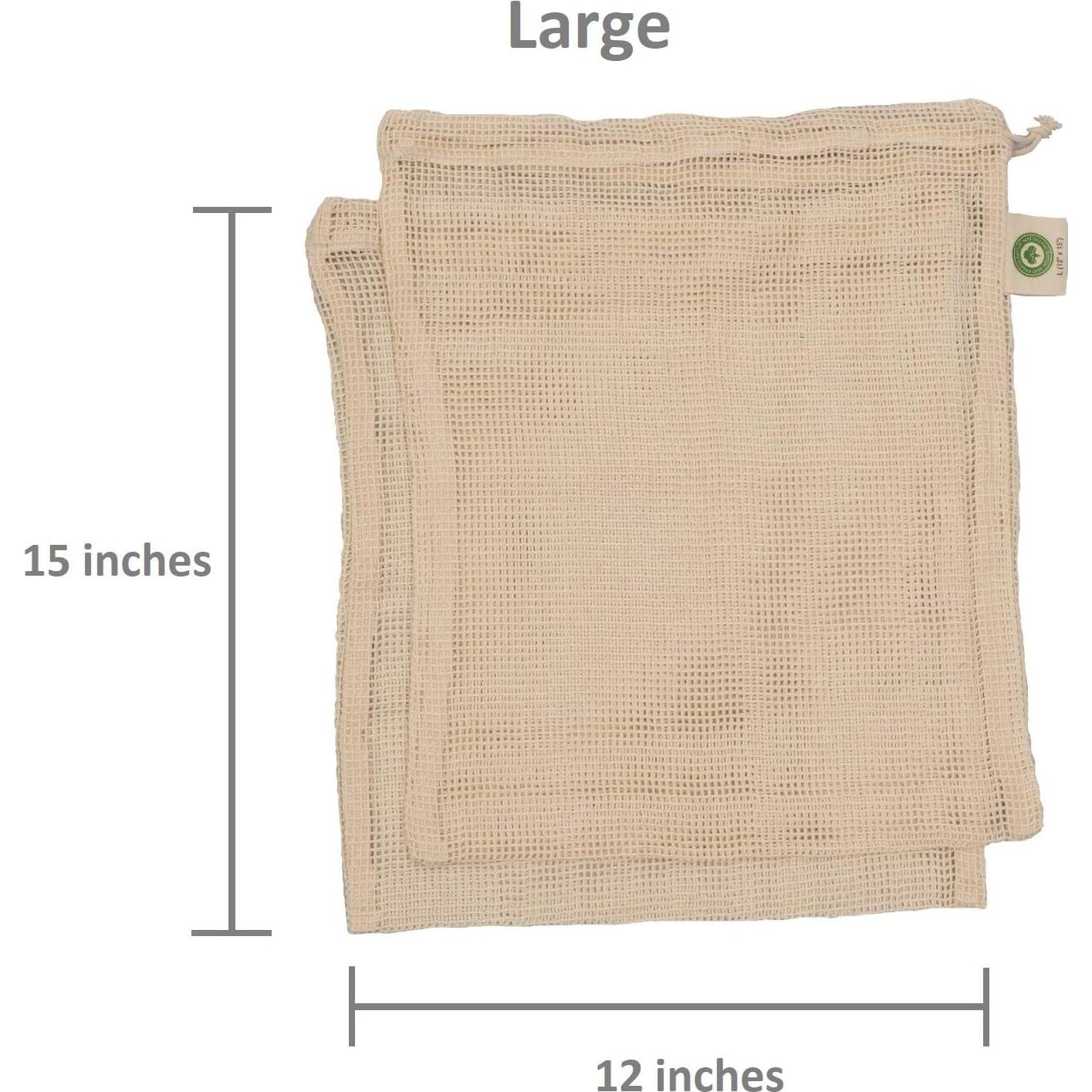 Bolsas de Malla Reutilizables Organic Cotton Mart - 6 Tamaños