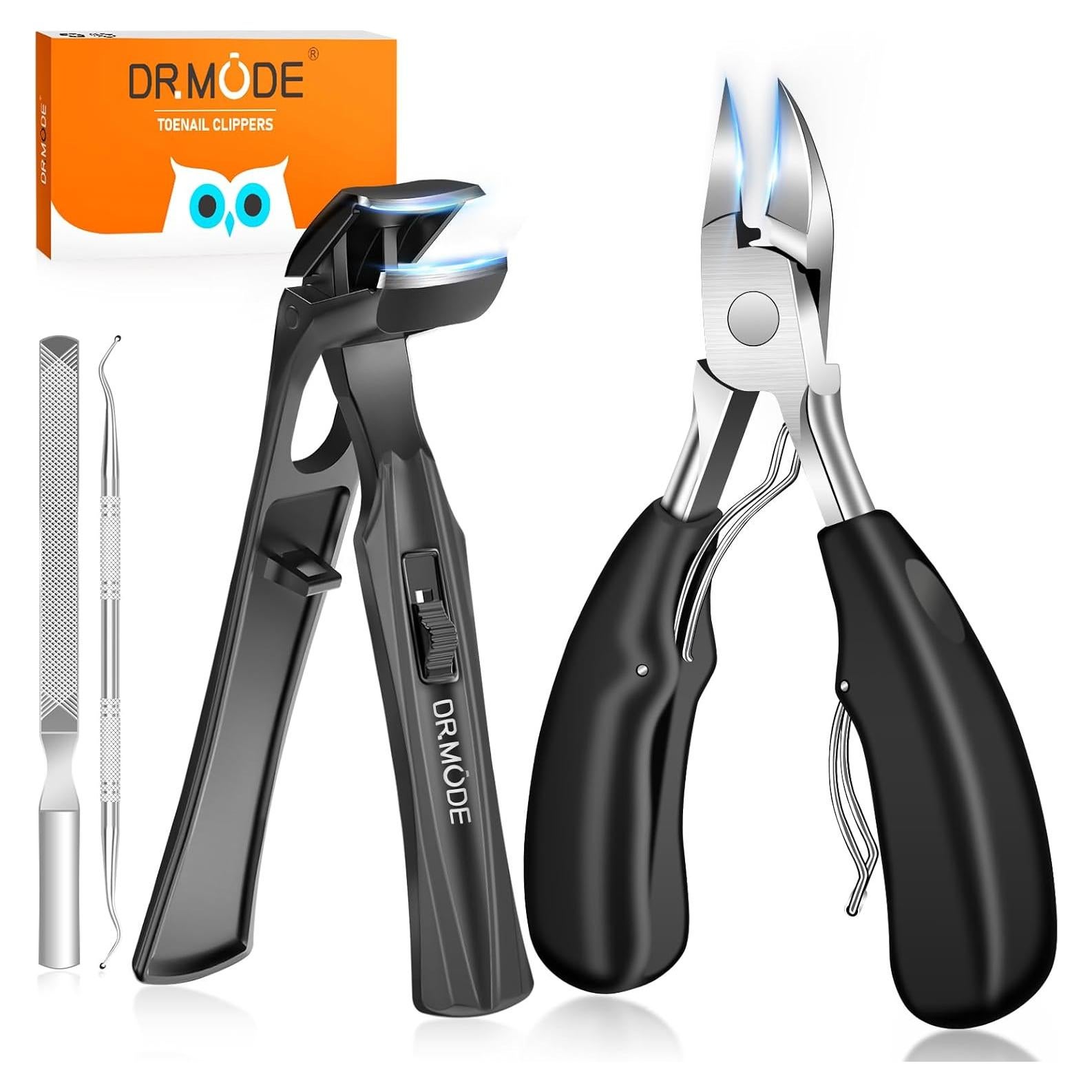 Cortauñas Ergonómico DRMODE con Cabeza Angulada para Uñas Gruesas