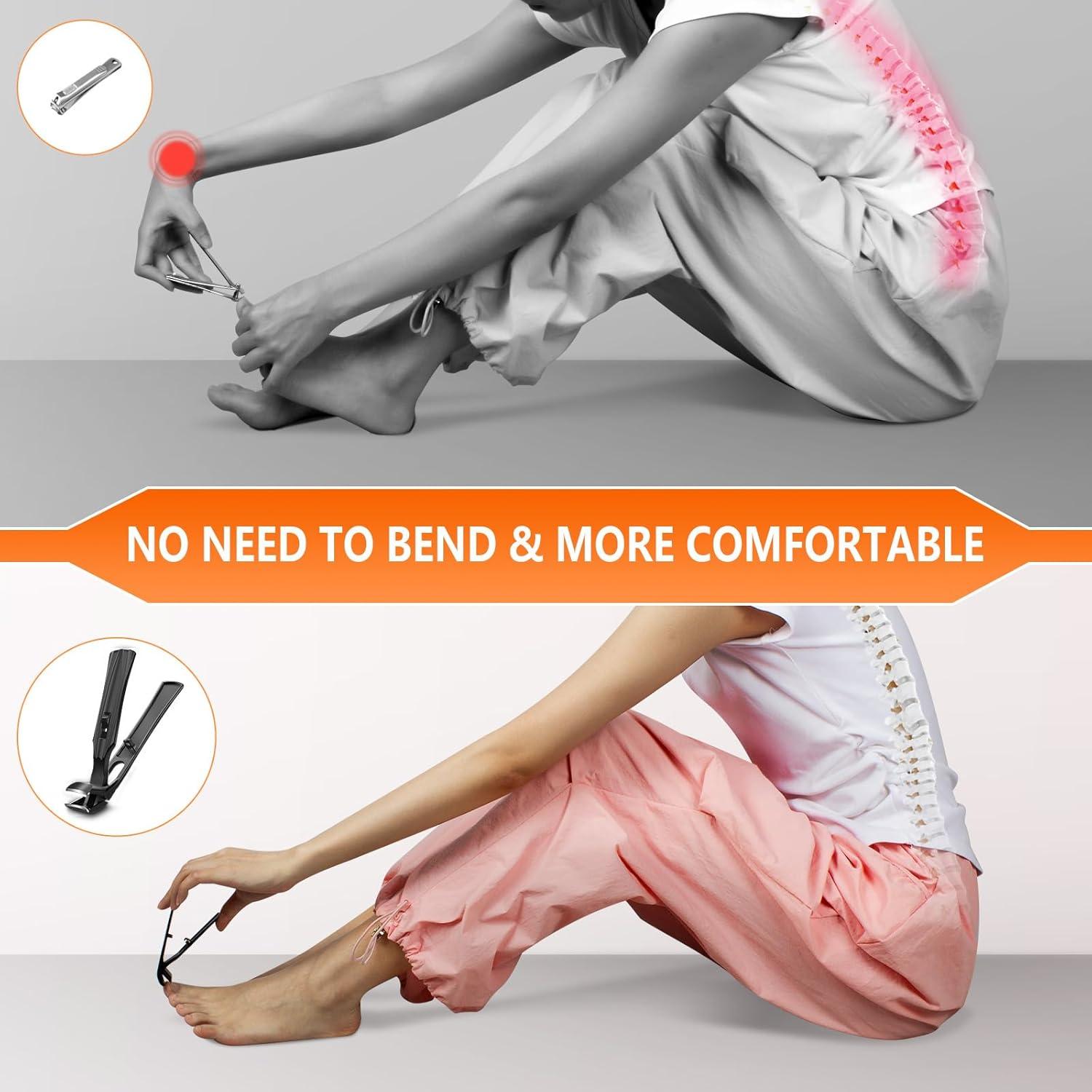 Cortauñas Ergonómico DRMODE con Cabeza Angulada para Uñas Gruesas