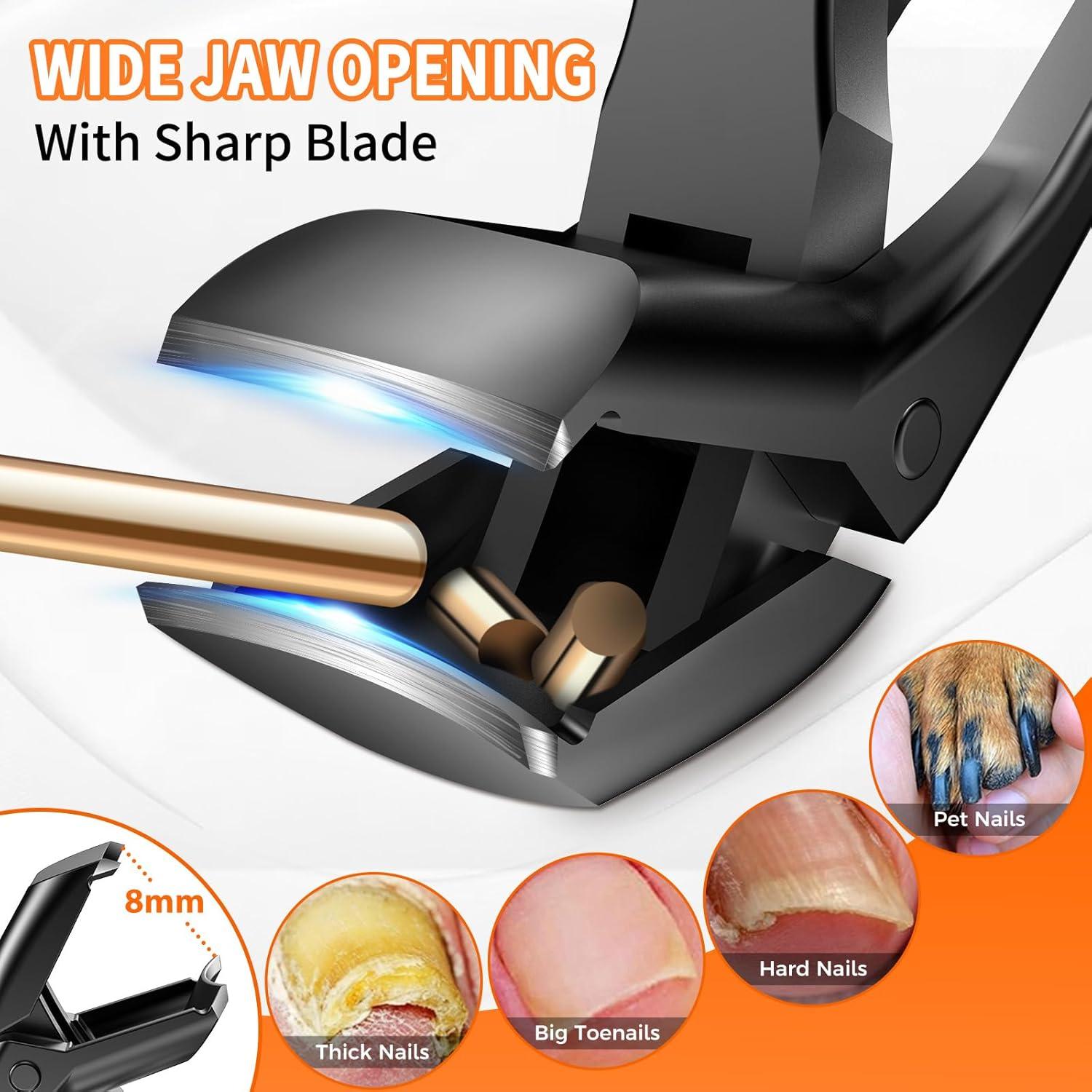 Cortauñas Ergonómico DRMODE con Cabeza Angulada para Uñas Gruesas