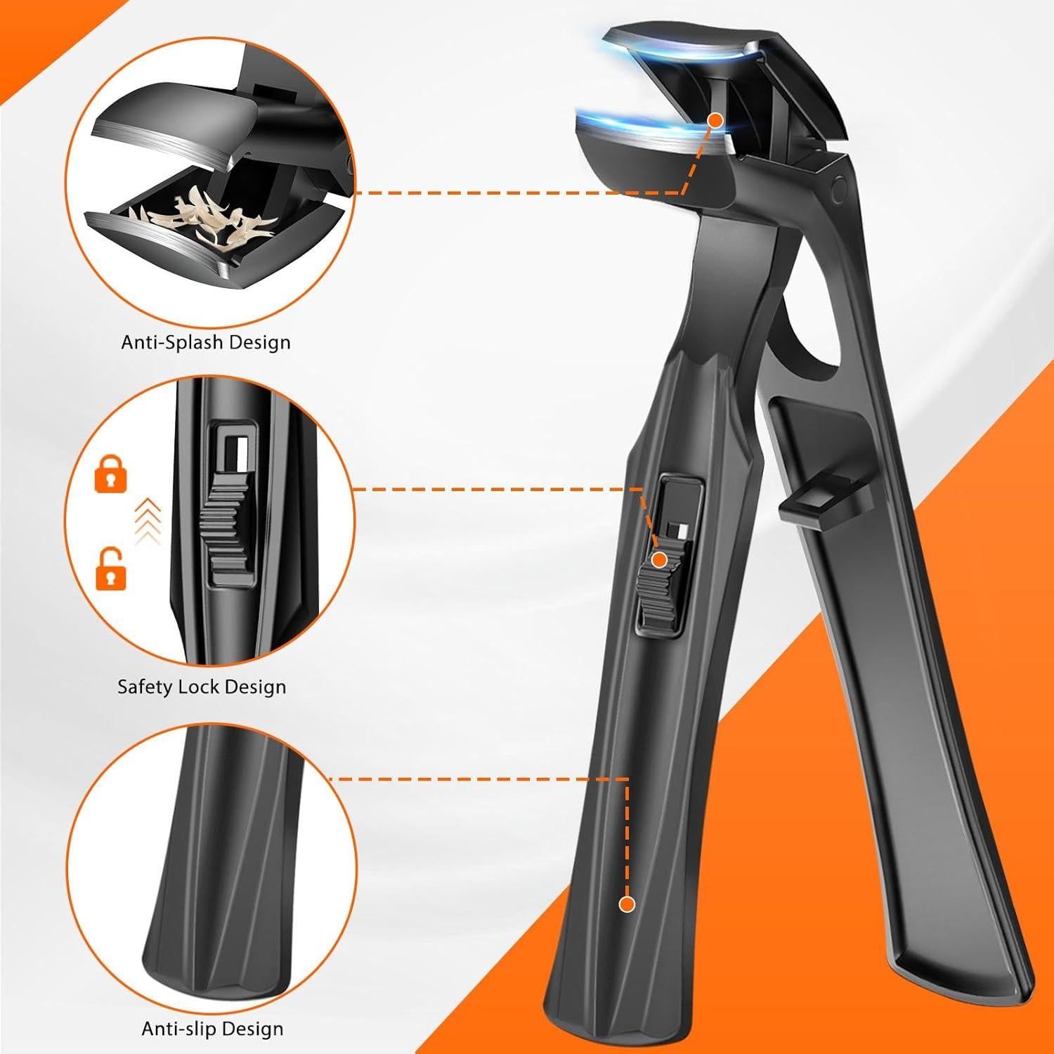 Cortauñas Ergonómico DRMODE con Cabeza Angulada para Uñas Gruesas