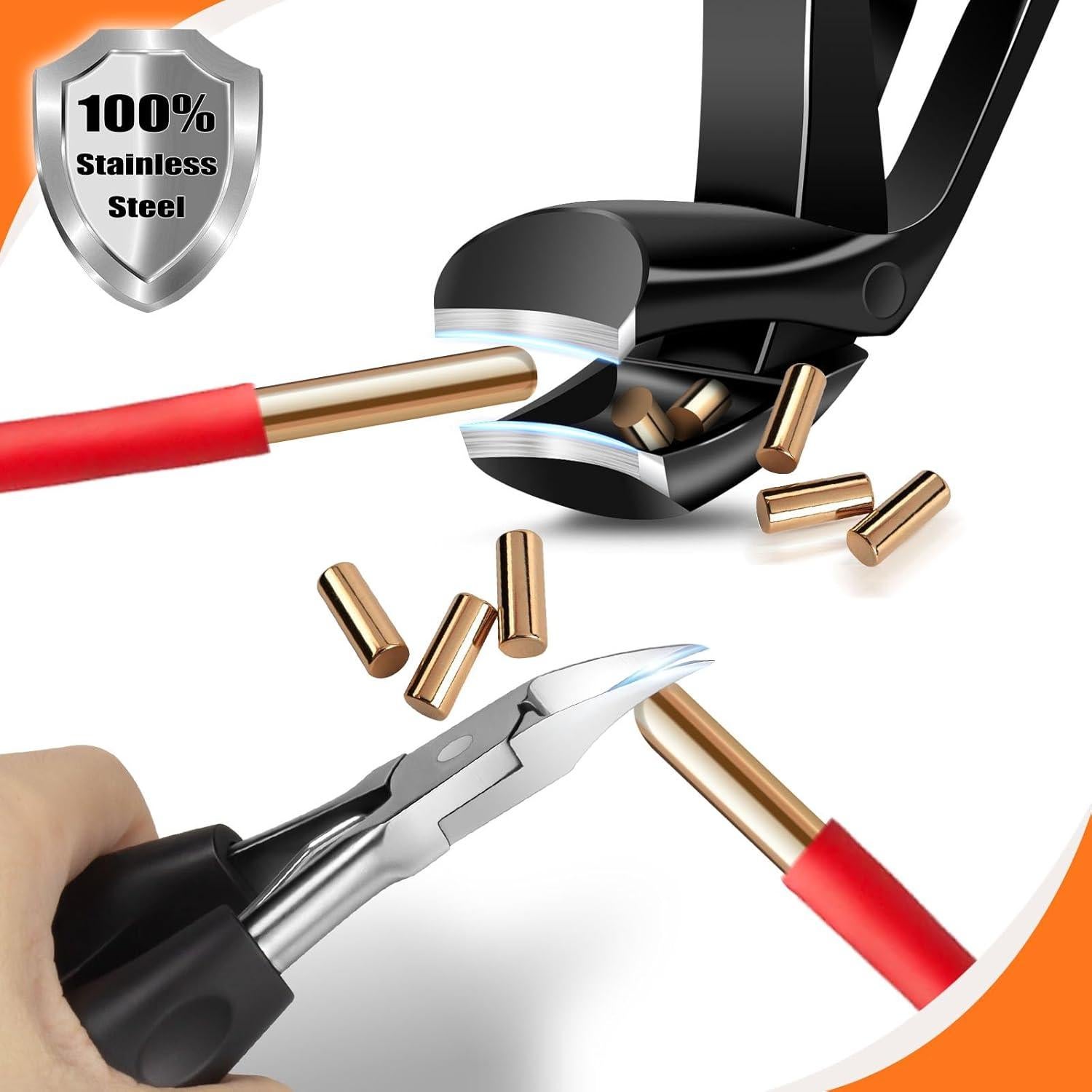 Cortauñas Ergonómico DRMODE con Cabeza Angulada para Uñas Gruesas