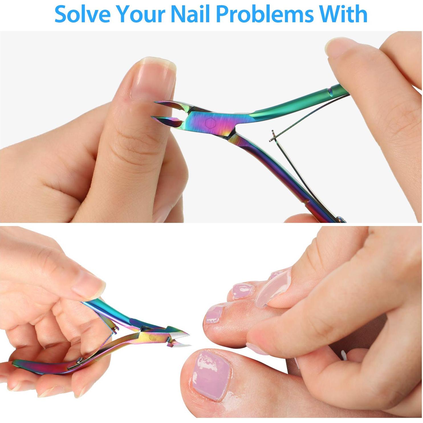 Mudder 3 Cortadores de Cutículas Acero Inoxidable Manicura