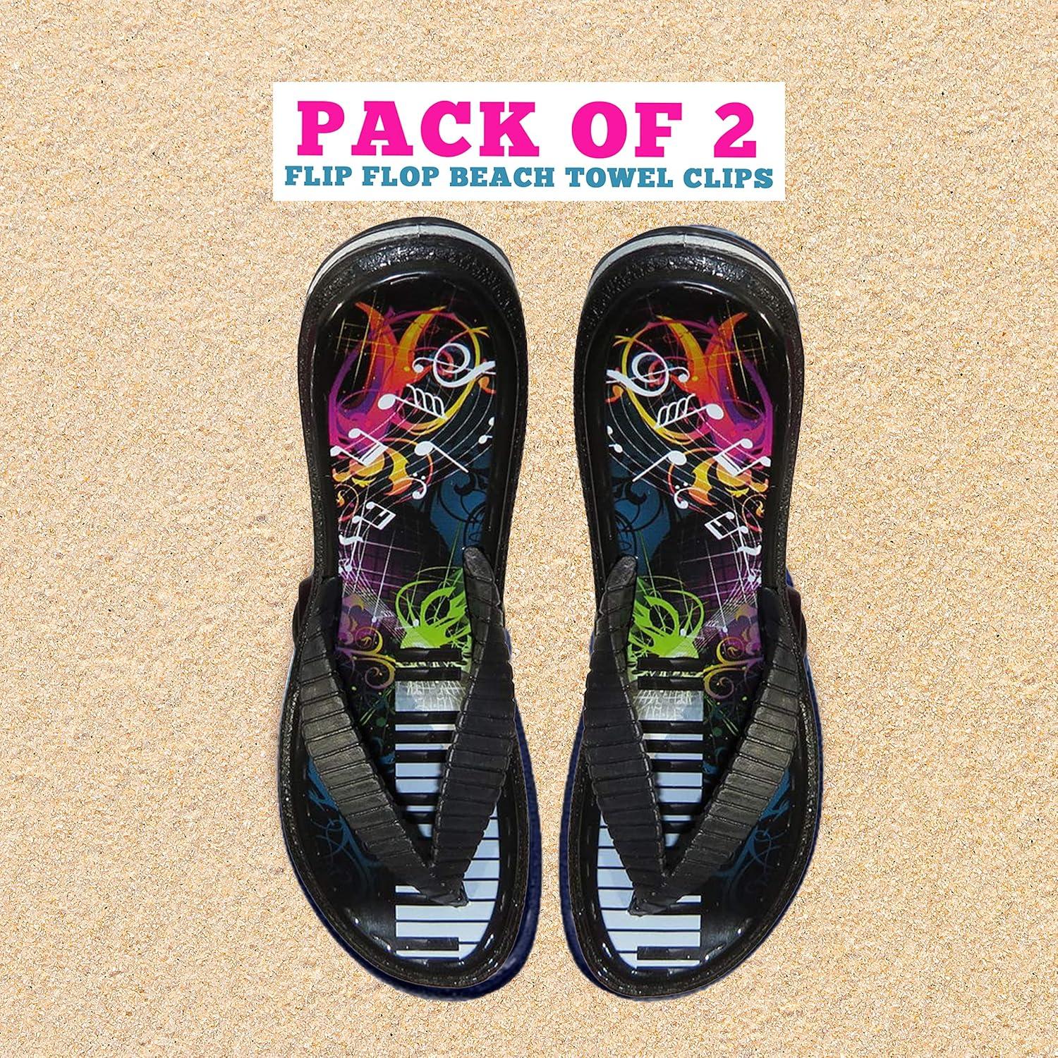 Clips para Toallas de Playa Performore - Paquete de 2, Negro