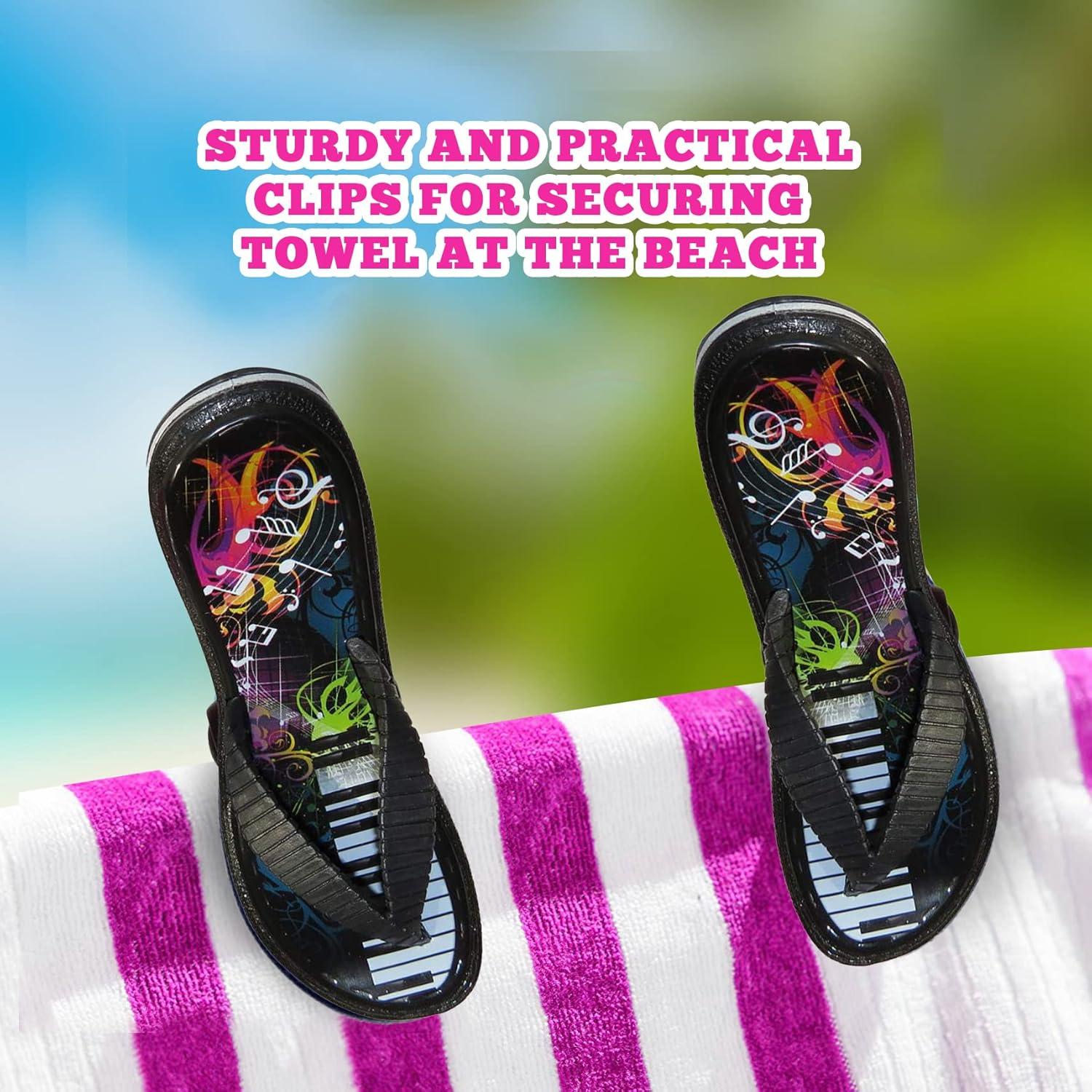 Clips para Toallas de Playa Performore - Paquete de 2, Negro