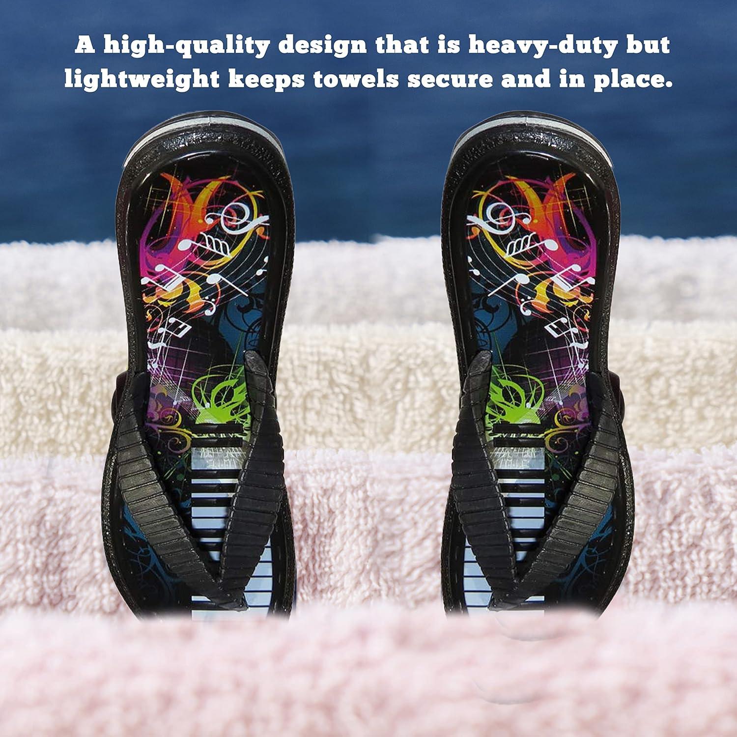 Clips para Toallas de Playa Performore - Paquete de 2, Negro