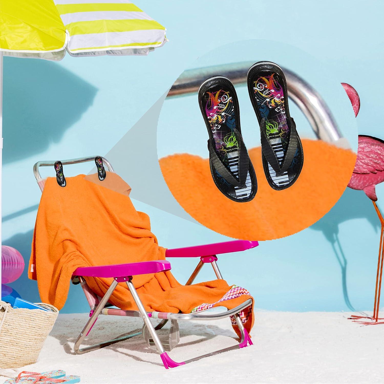 Clips para Toallas de Playa Performore - Paquete de 2, Negro