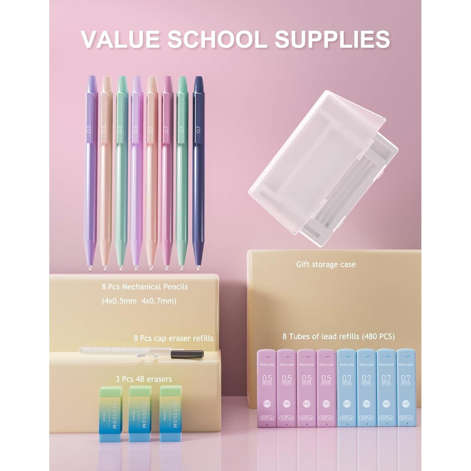 Juego de Lápices Mecánicos Ponditni 20 Piezas 0.5mm 0.7mm